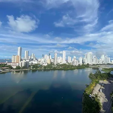 ¡espectacular Vista Panoramica En Cartagena! Apartamento